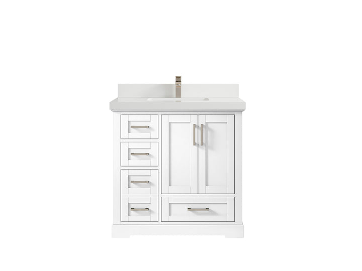 Boston 36" W x 22" D Center Sink Vanity for Modern Bathroom Spaces - photo 42