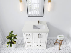 Boston 36 in. W x 22 in. D Right Offset Sink Bathroom Vanity - photo 42