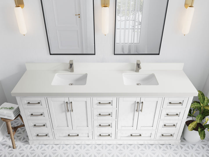 Boston 84 in. W x 22 in. D Double Sink Bathroom Vanity - photo 42