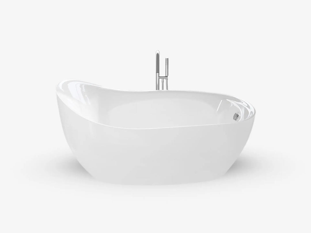 Caroline 67 in. Modern | Contemporary Freestanding Acrylic Bathtub in White