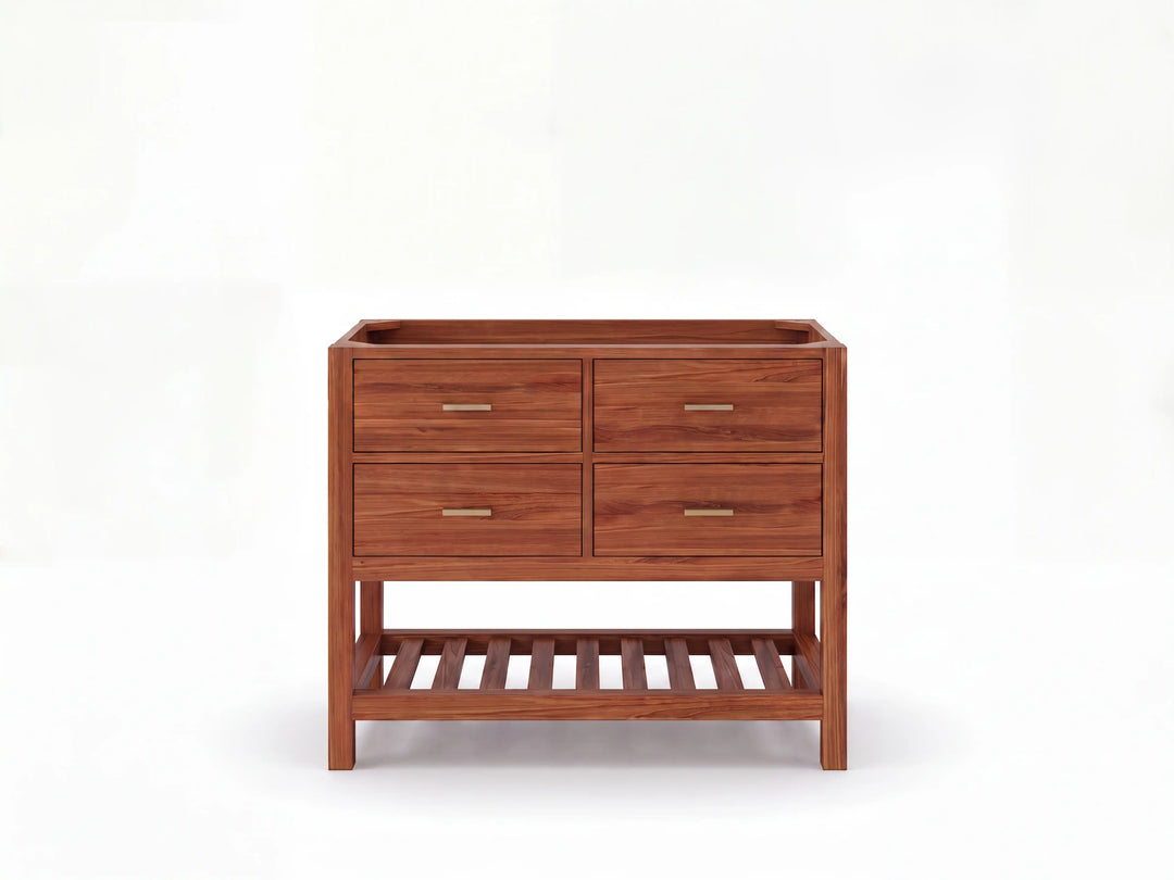 Parker Teak Wood 42 in. W x 22 in. D Single Sink Bathroom Vanity | 
              
                Dark Natural Teak
                
                  
             - PRK_TK_DNT_WHQZ_42 - photo №3