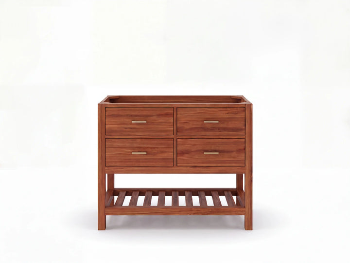 Parker Teak Wood 42 in. W x 22 in. D Single Sink Bathroom Vanity - photo 3
