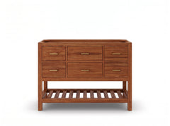 Parker Teak Wood 48 in. W x 22 in. D Single Sink Bathroom Vanity - photo 3