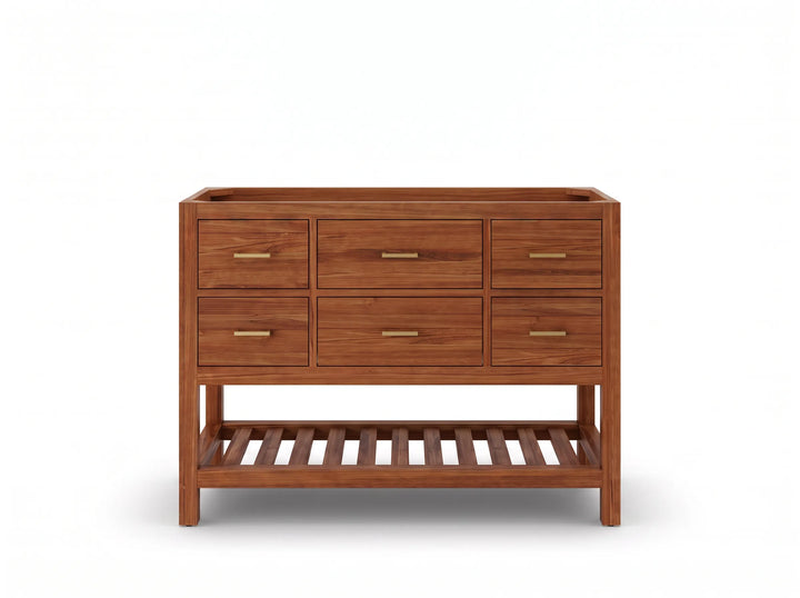 Parker Teak Wood 48 in. W x 22 in. D Single Sink Bathroom Vanity - photo 3