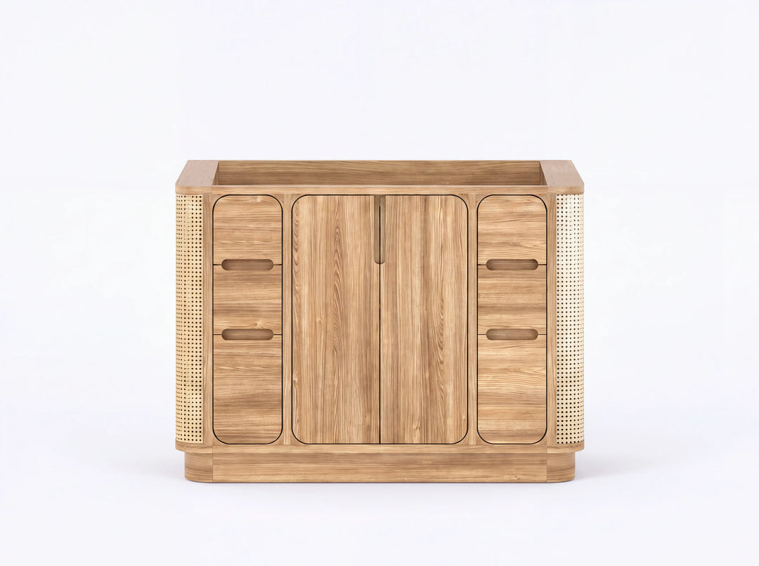 Ventura Teak 48 in. W x 22 in. D Single Sink Bathroom Vanity | 
              
                Light Natural Teak
                
                  
             - VTR_TK_LNT_CARM_48S - photo №7