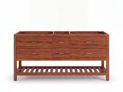 Parker Teak Wood 72 in. W x 22 in. D Double Sink Bathroom Vanity - photo 3