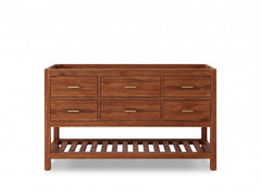 Parker Teak Wood 60 in. W x 22 in. D Single Sink Bathroom Vanity - photo 3