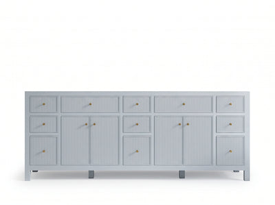 Sonoma 84 in W x 22 in D Free Standing Reeded Double Sink Bathroom Vanity