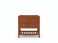 Parker Teak Wood 36 in. W x 22 in. D Center Sink Bathroom Vanity - photo 3