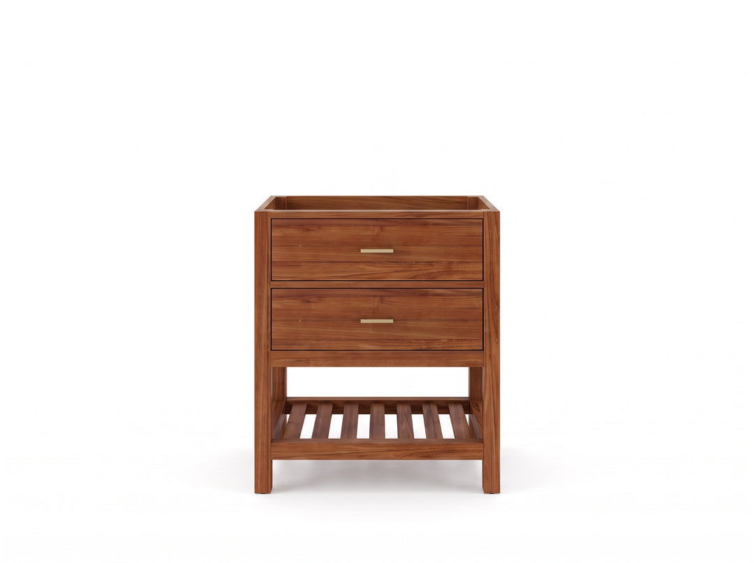 Parker Teak Wood 30 in. W x 22 in. D Single Sink Bathroom Vanity | 
              
                Dark Natural Teak
                
                  
             - PRK_TK_DNT_WHQZ_30 - photo №3