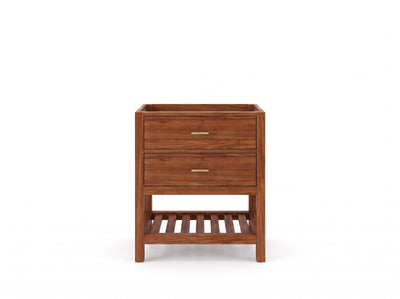 Parker Teak Wood 30 in. W x 22 in. D Single Sink Bathroom Vanity