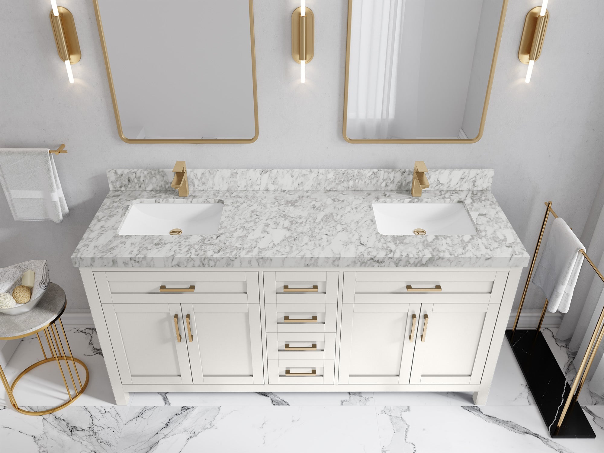 Cambridge 72 in. W x 22 in. D Double Sink Bathroom Vanity