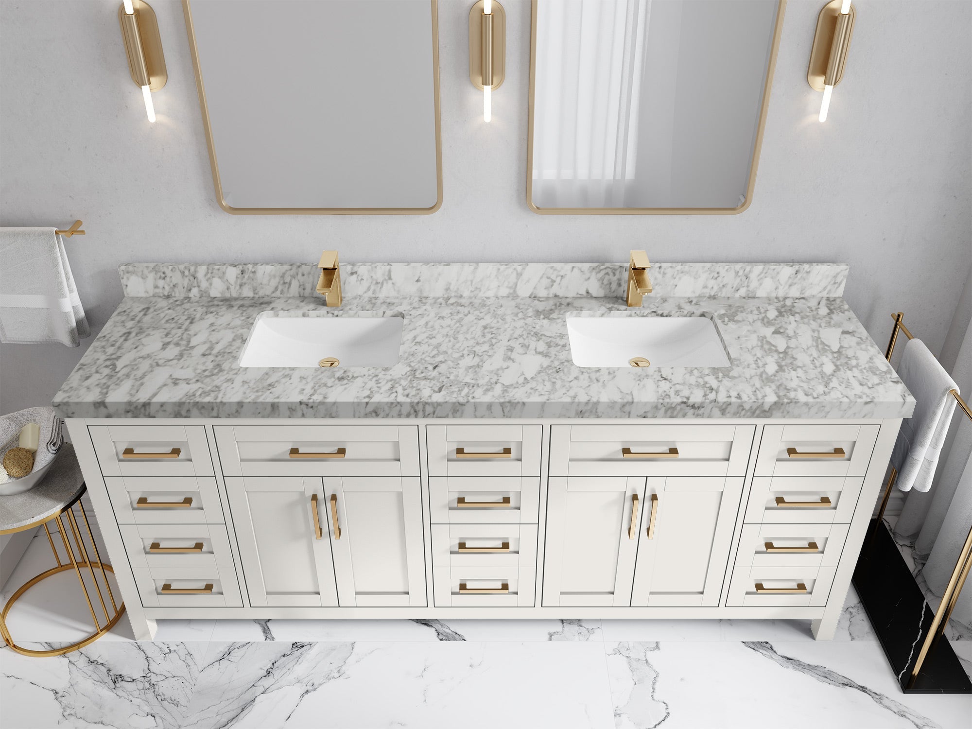 Cambridge 84 in. W x 22 in. D Double Sink Bathroom Vanity