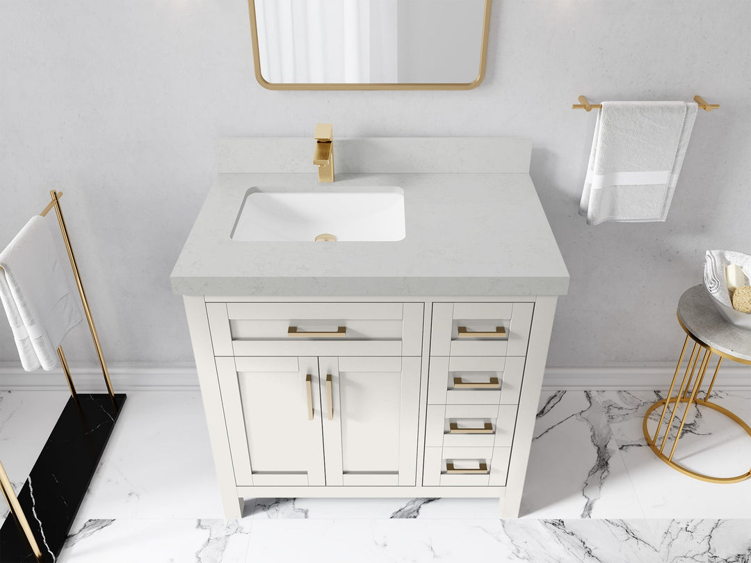 Cambridge 36 in. W x 22 in. D Left Offset Sink Bathroom Vanity