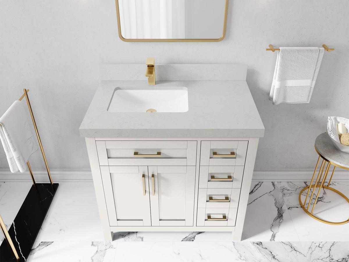 Cambridge 36 in. W x 22 in. D Left Offset Sink Bathroom Vanity
