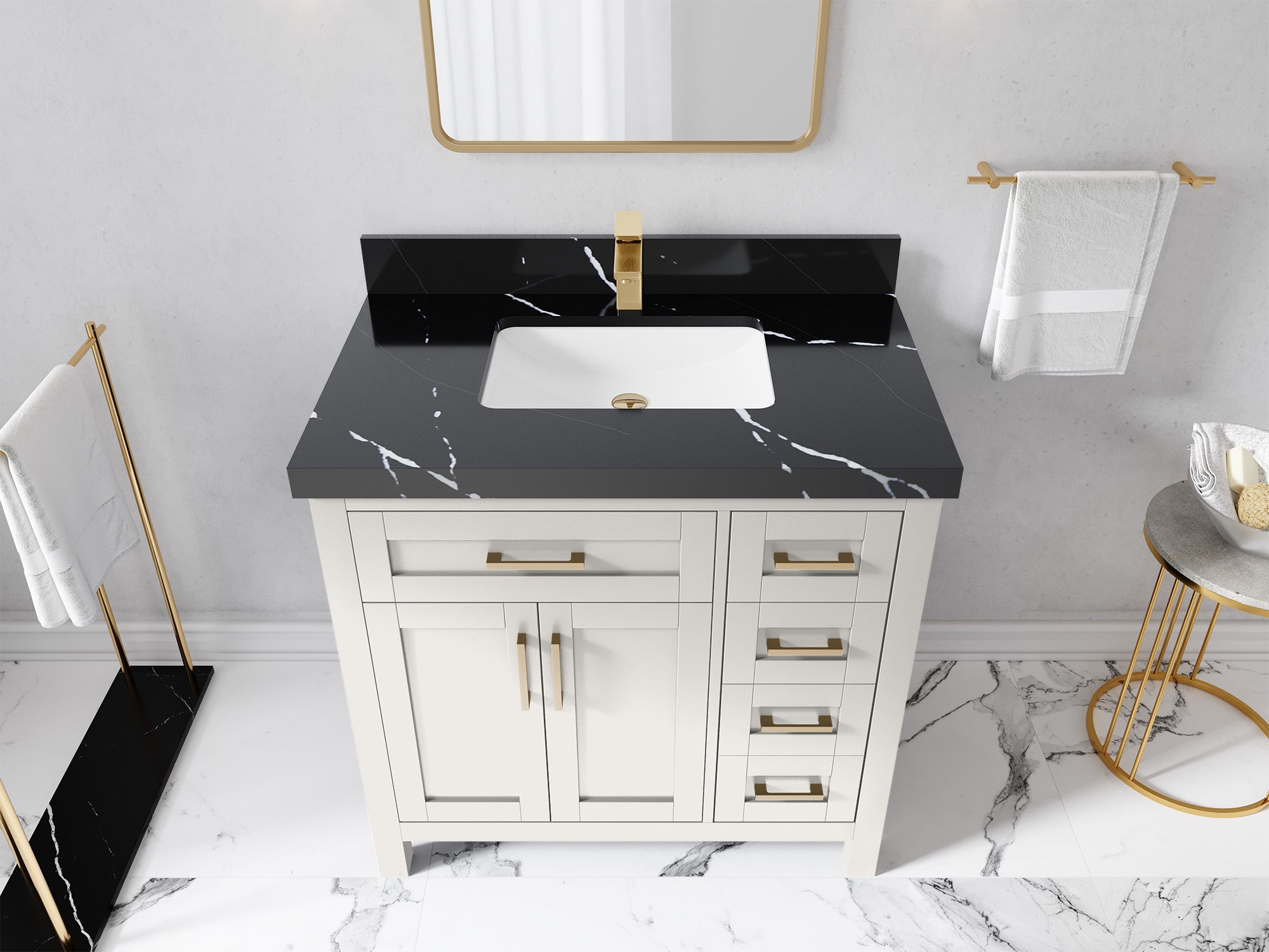 Cambridge 36 in. W x 22 in. D Single Center Sink Bathroom Vanity