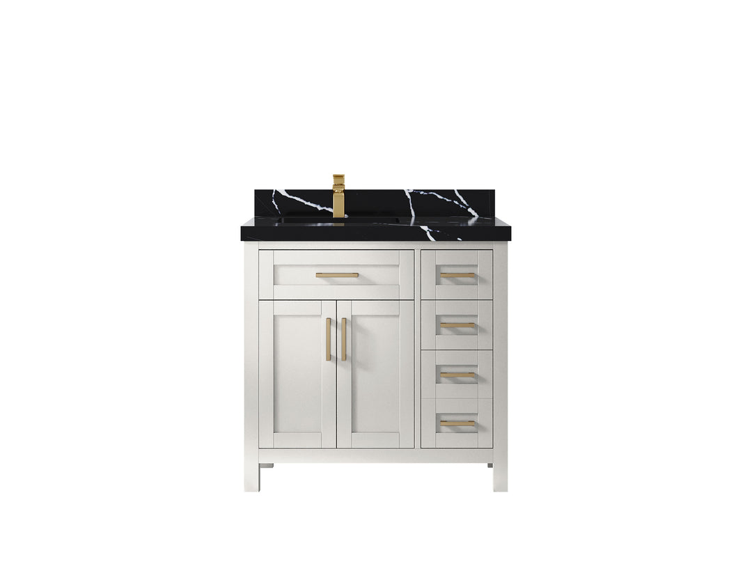 Cambridge 36 in. W x 22 in. D Left Offset Sink Bathroom Vanity