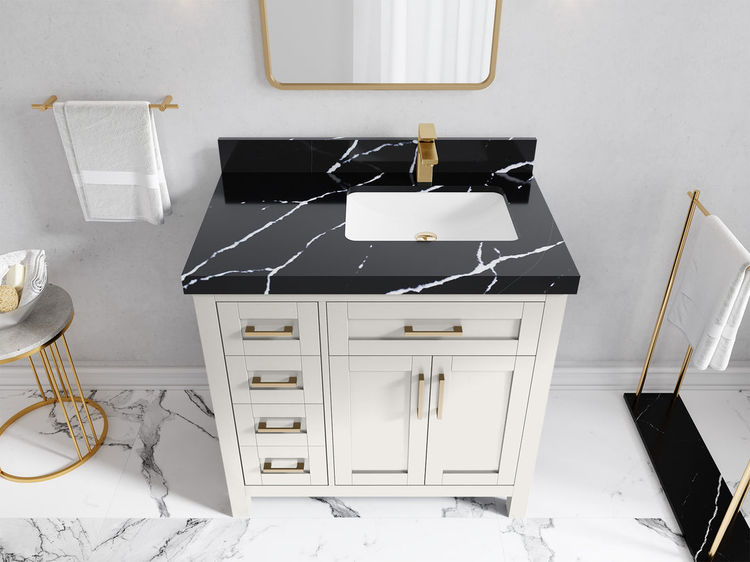Cambridge 36 in. W x 22 in. D Right Offset Sink Bathroom Vanity