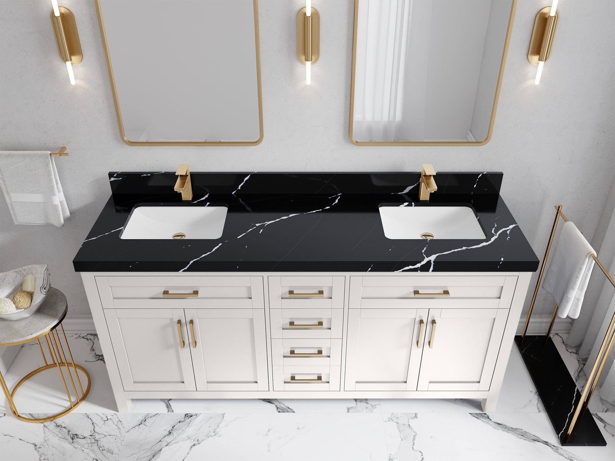 Cambridge 72 in. W x 22 in. D Double Sink Bathroom Vanity