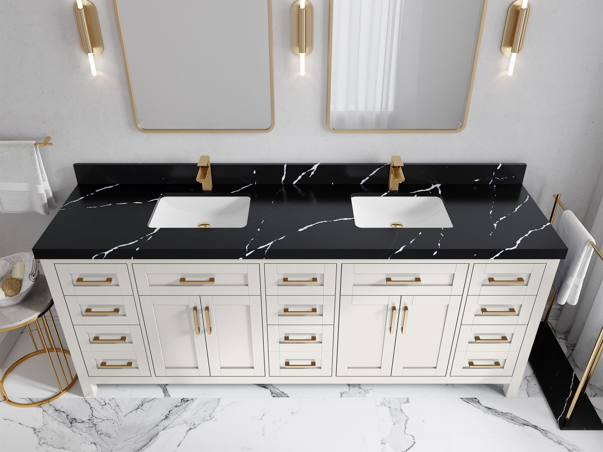 Cambridge 84 in. W x 22 in. D Double Sink Bathroom Vanity