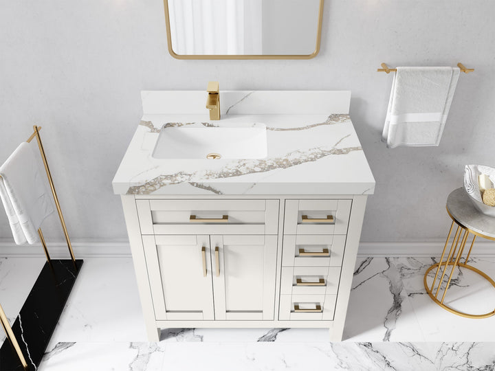 Cambridge 36 in. W x 22 in. D Left Offset Sink Bathroom Vanity - photo 18