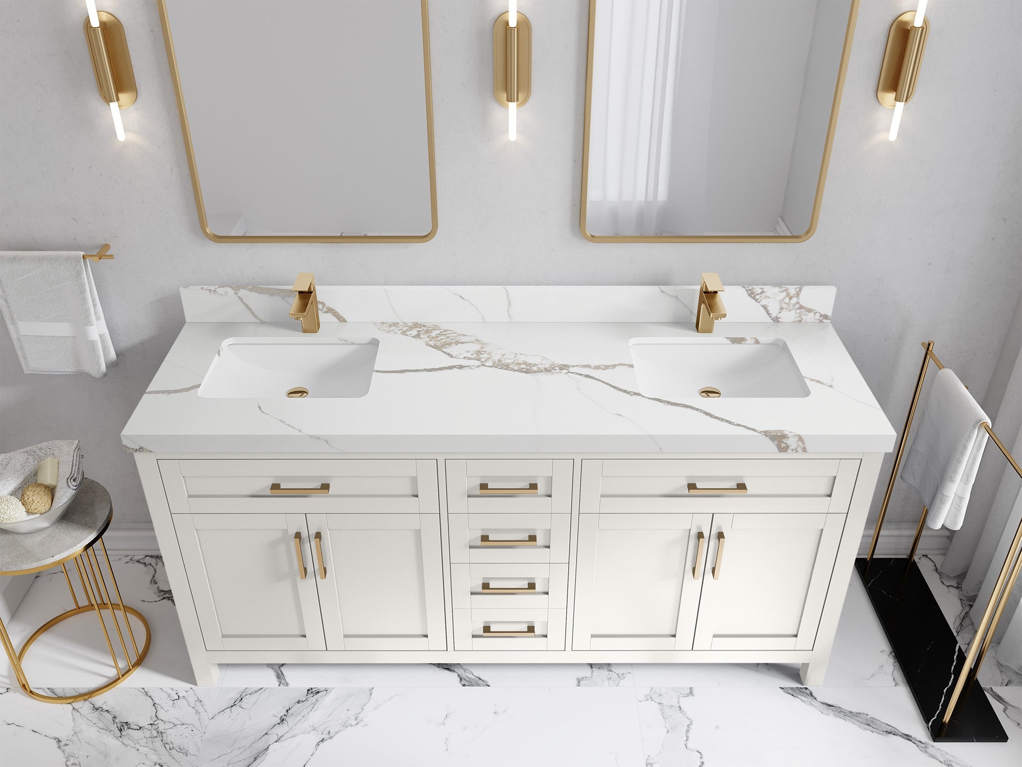 Cambridge 72 in. W x 22 in. D Double Sink Bathroom Vanity