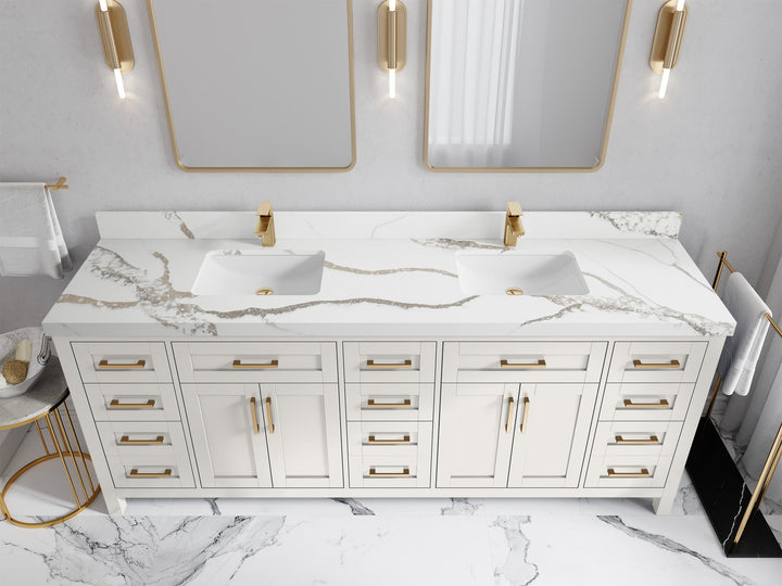 Cambridge 84 in. W x 22 in. D Double Sink Bathroom Vanity - photo 40