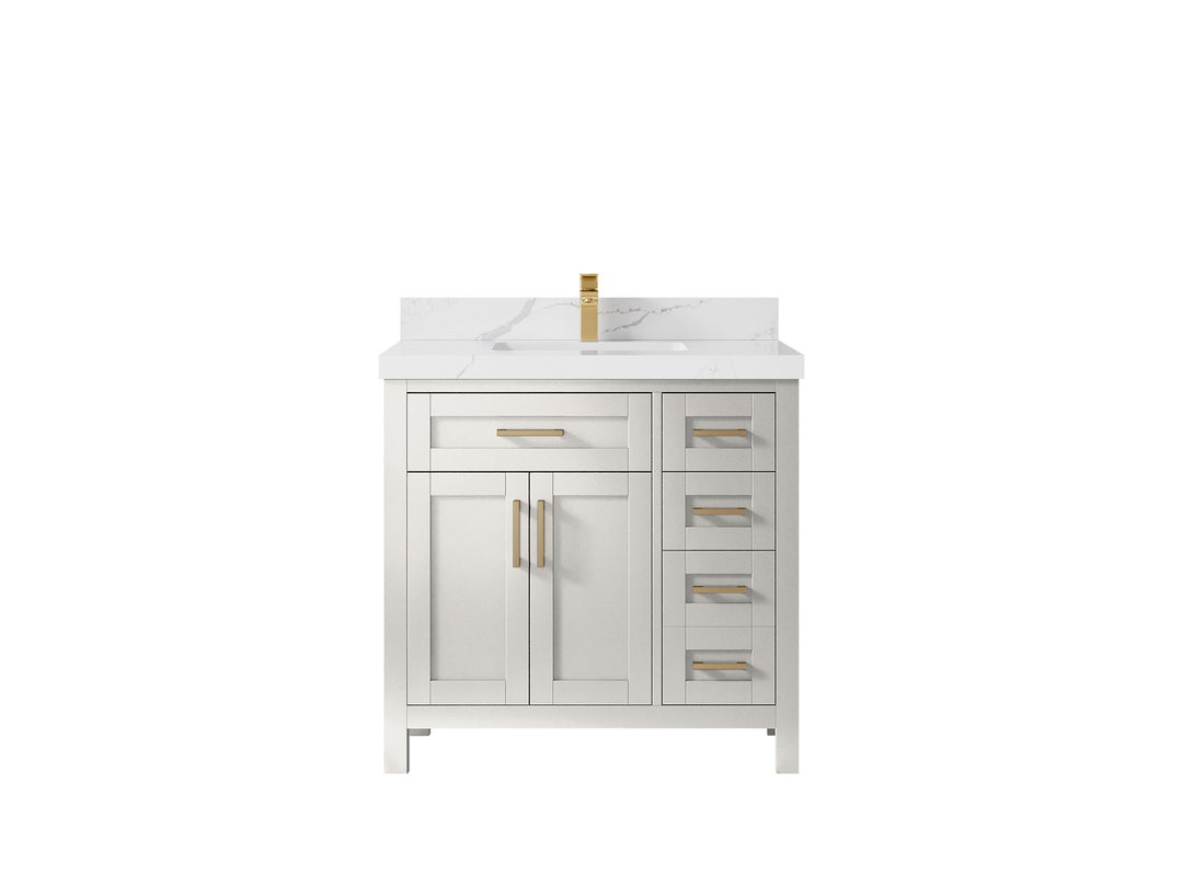 Cambridge 36 in. W x 22 in. D Single Center Sink Bathroom Vanity