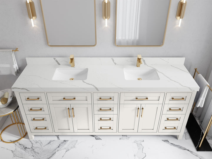 Cambridge 84 in. W x 22 in. D Double Sink Bathroom Vanity - photo 14