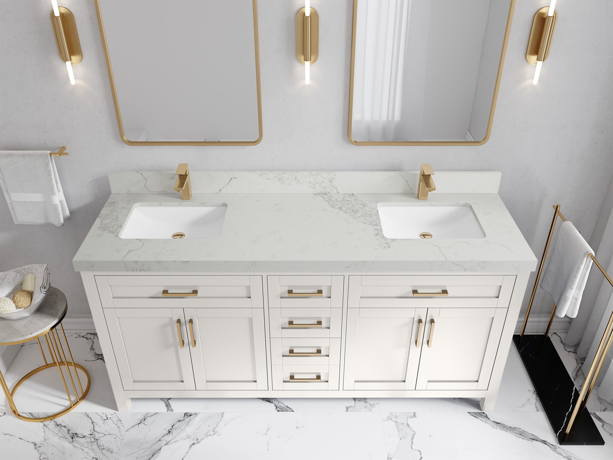 Cambridge 72 in. W x 22 in. D Double Sink Bathroom Vanity