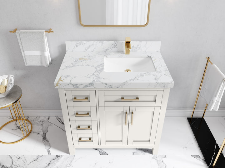 Cambridge 36 in. W x 22 in. D Right Offset Sink Bathroom Vanity - photo 24
