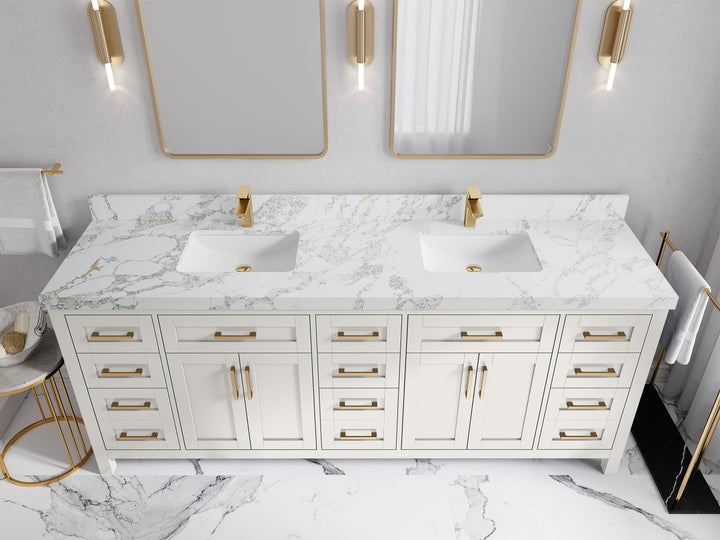 Cambridge 84 in. W x 22 in. D Double Sink Bathroom Vanity - photo 26
