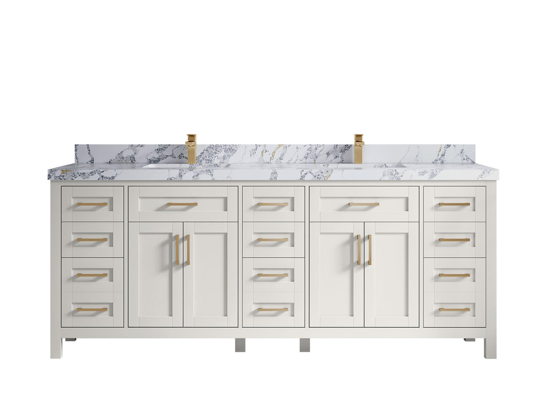 Cambridge 84 in. W x 22 in. D Double Sink Bathroom Vanity