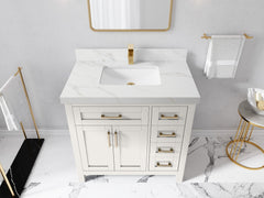 Cambridge 36 in. W x 22 in. D Single Center Sink Bathroom Vanity - photo 38