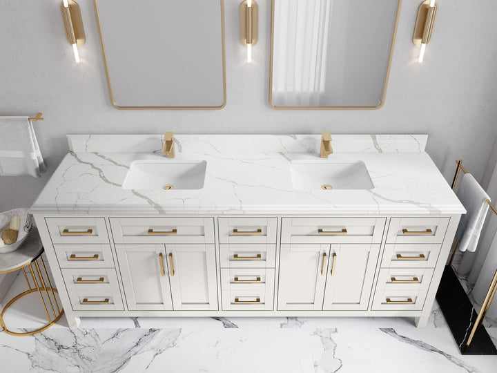 Cambridge 84 in. W x 22 in. D Double Sink Bathroom Vanity - photo 42