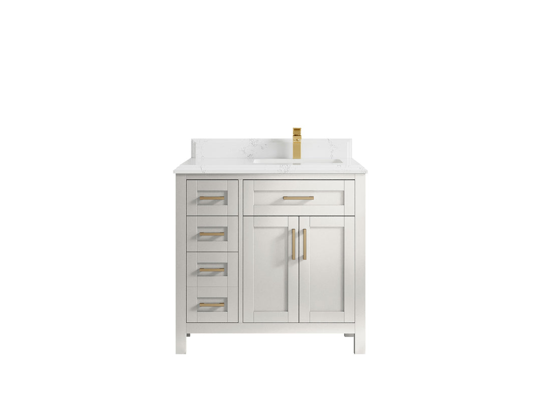 Cambridge 36 in. W x 22 in. D Right Offset Sink Bathroom Vanity