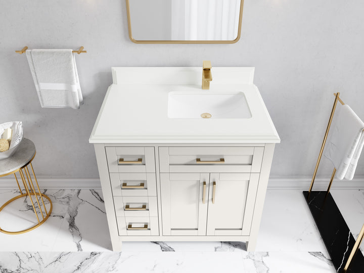 Cambridge 36 in. W x 22 in. D Right Offset Sink Bathroom Vanity - photo 36