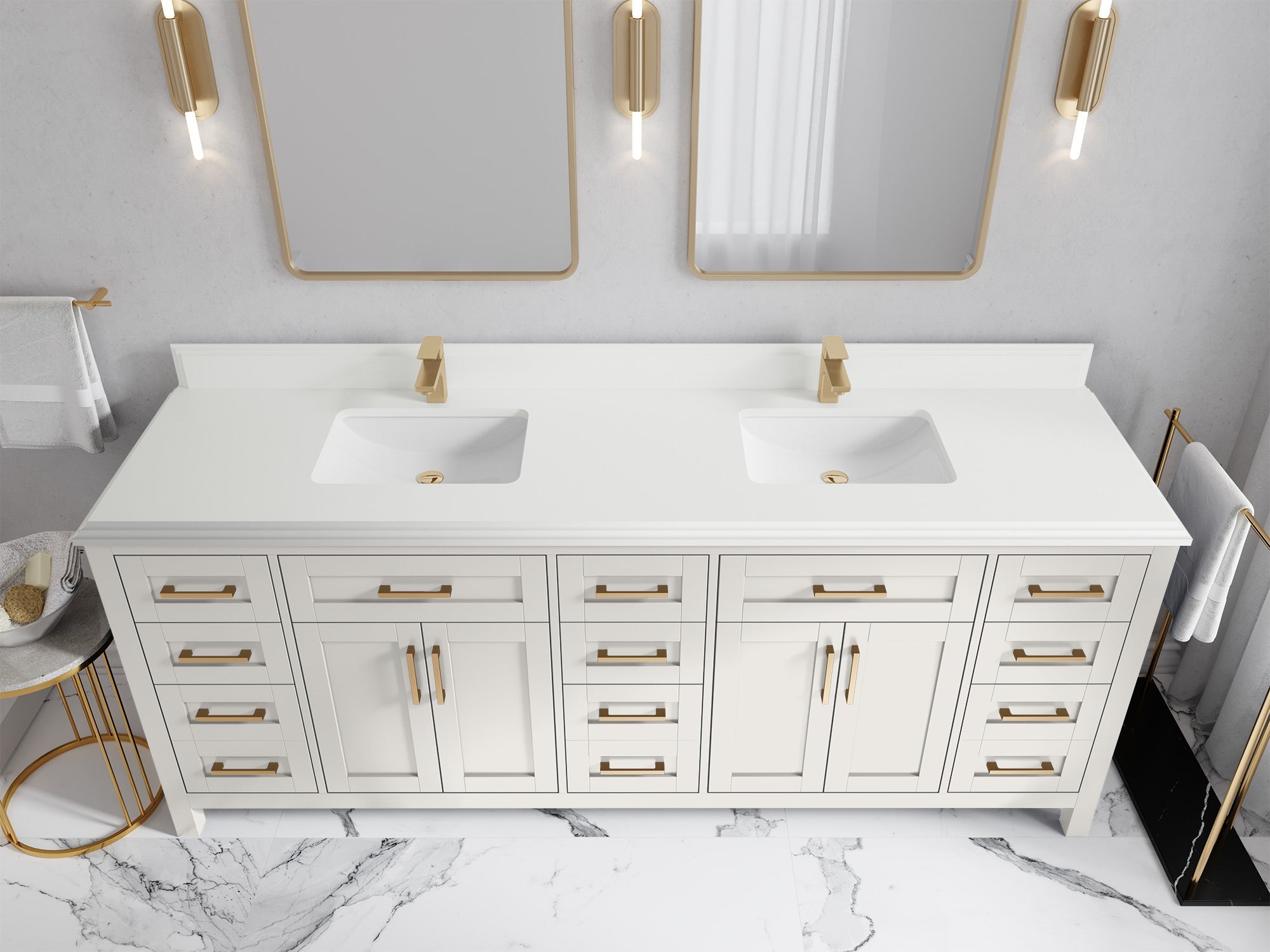 Cambridge 84 in. W x 22 in. D Double Sink Bathroom Vanity