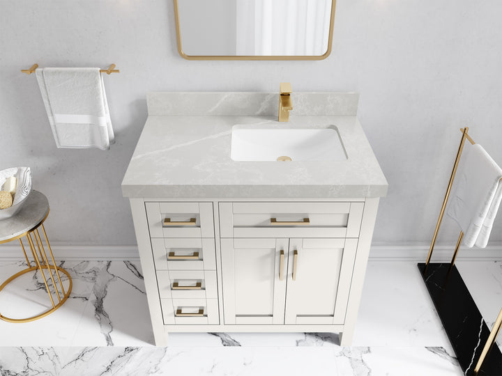 Cambridge 36 in. W x 22 in. D Right Offset Sink Bathroom Vanity - photo 40