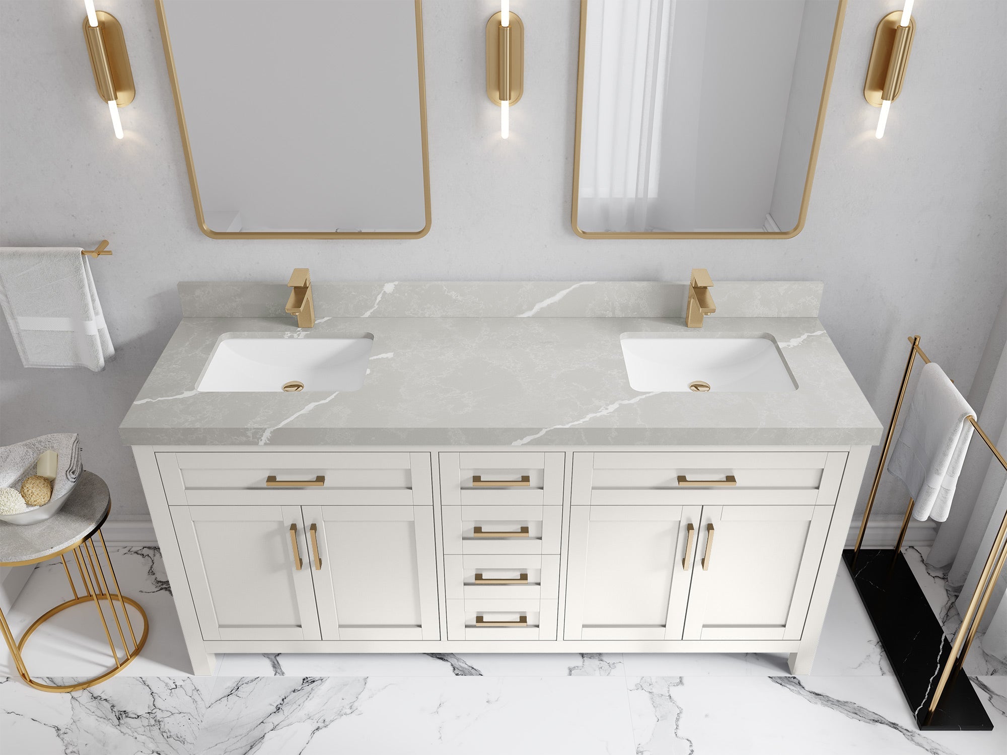 Cambridge 72 in. W x 22 in. D Double Sink Bathroom Vanity