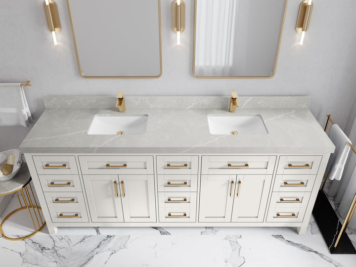 Cambridge 84 in. W x 22 in. D Double Sink Bathroom Vanity - photo 12