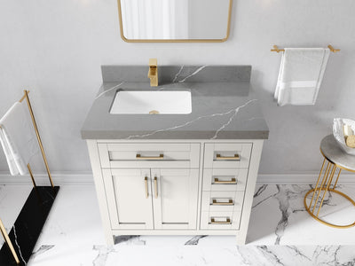 Cambridge 36 in. W x 22 in. D Left Offset Sink Bathroom Vanity