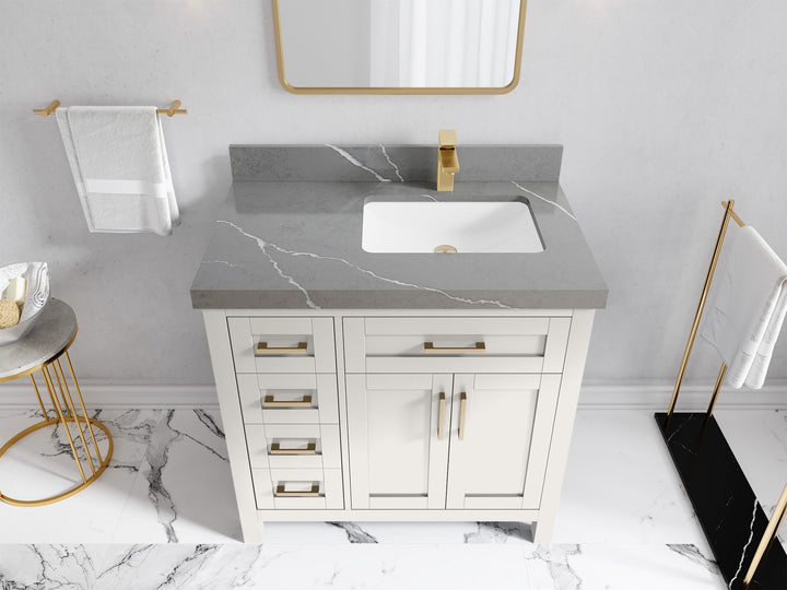 Cambridge 36 in. W x 22 in. D Right Offset Sink Bathroom Vanity - photo 42