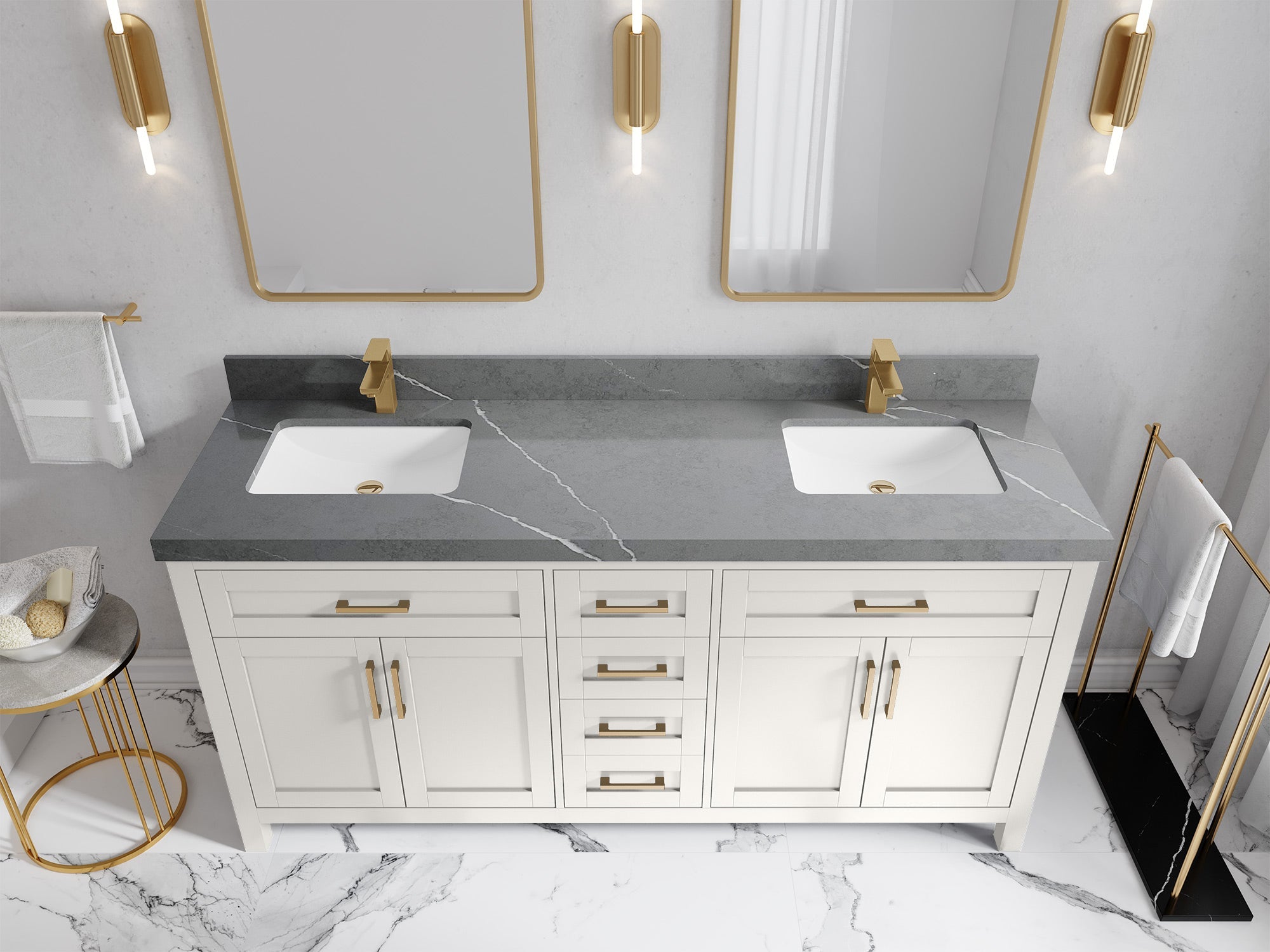 Cambridge 72 in. W x 22 in. D Double Sink Bathroom Vanity