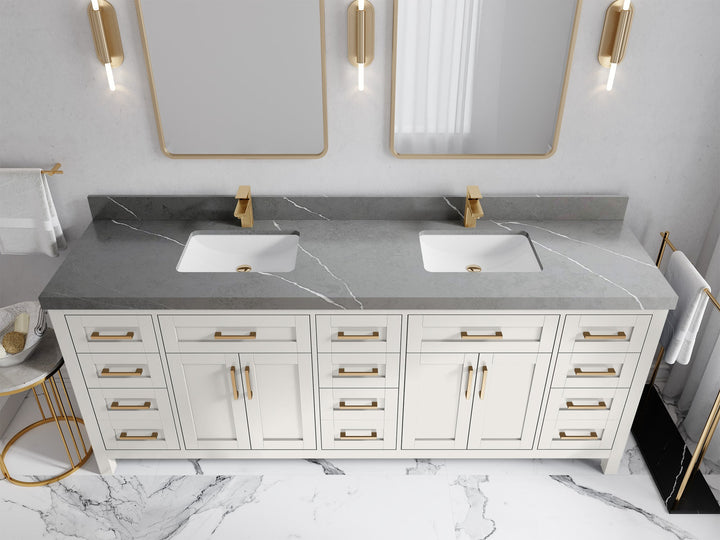 Cambridge 84 in. W x 22 in. D Double Sink Bathroom Vanity - photo 20