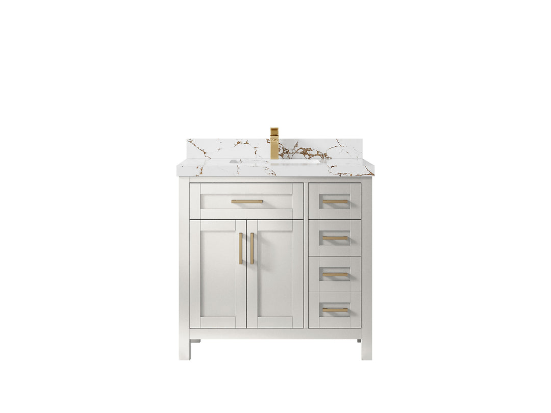 Cambridge 36 in. W x 22 in. D Single Center Sink Bathroom Vanity