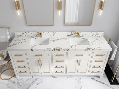 Cambridge 84 in. W x 22 in. D Double Sink Bathroom Vanity