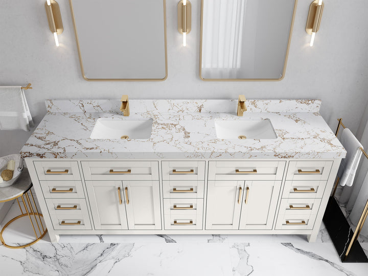Cambridge 84 in. W x 22 in. D Double Sink Bathroom Vanity - photo 38