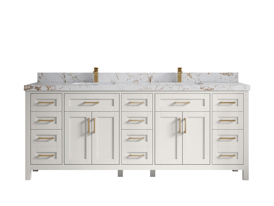 Cambridge 84 in. W x 22 in. D Double Sink Bathroom Vanity