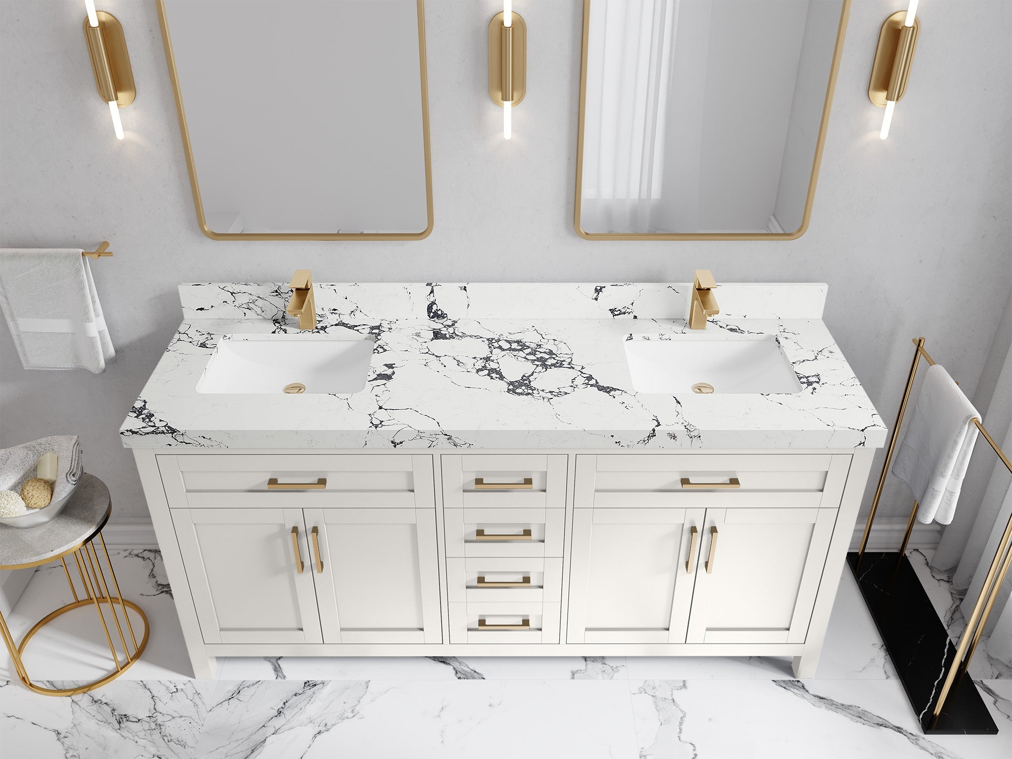 Cambridge 72 in. W x 22 in. D Double Sink Bathroom Vanity